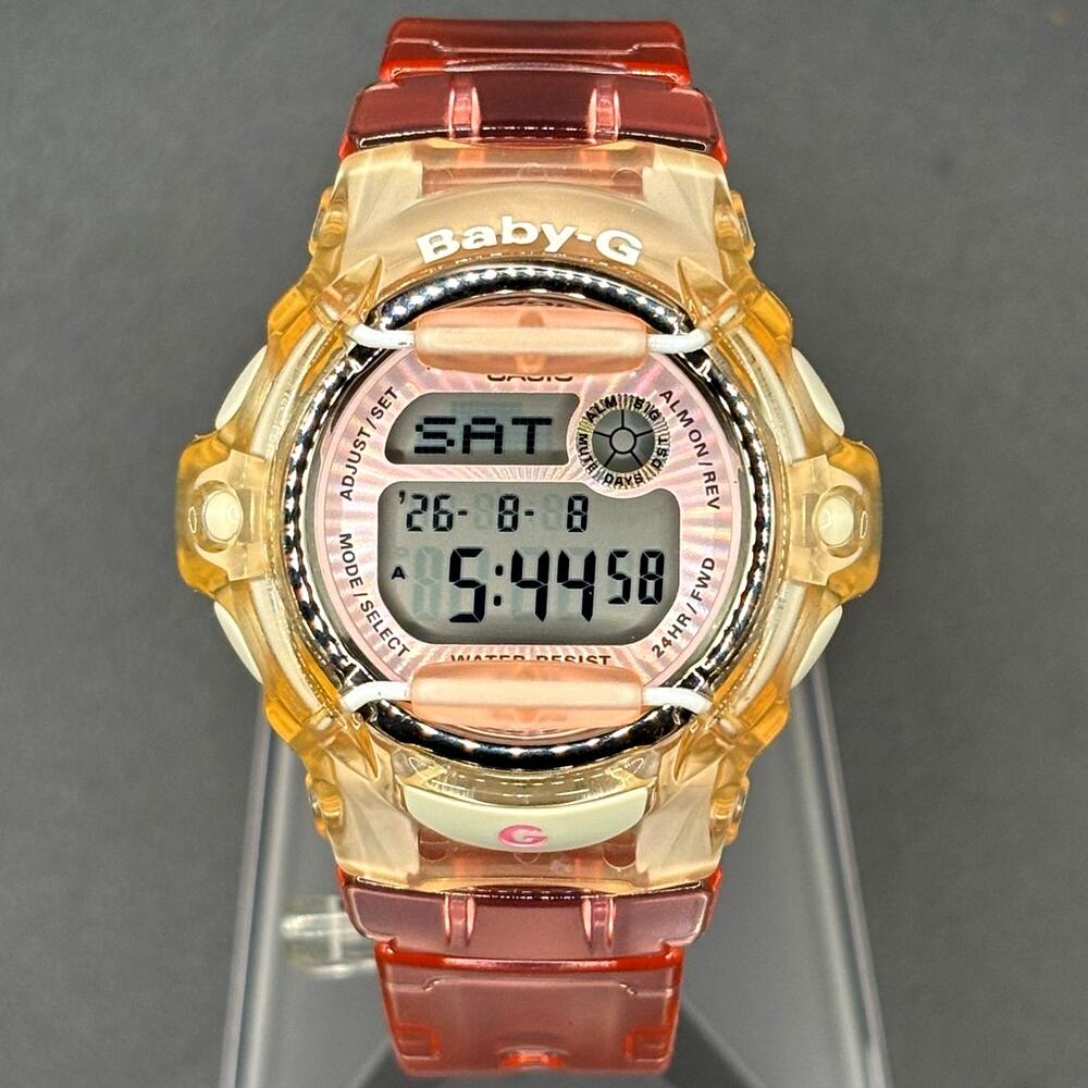 Casio Baby-G BG169R-4 Pink Clear Digital Shock Resistant 200M Women’s Watch
